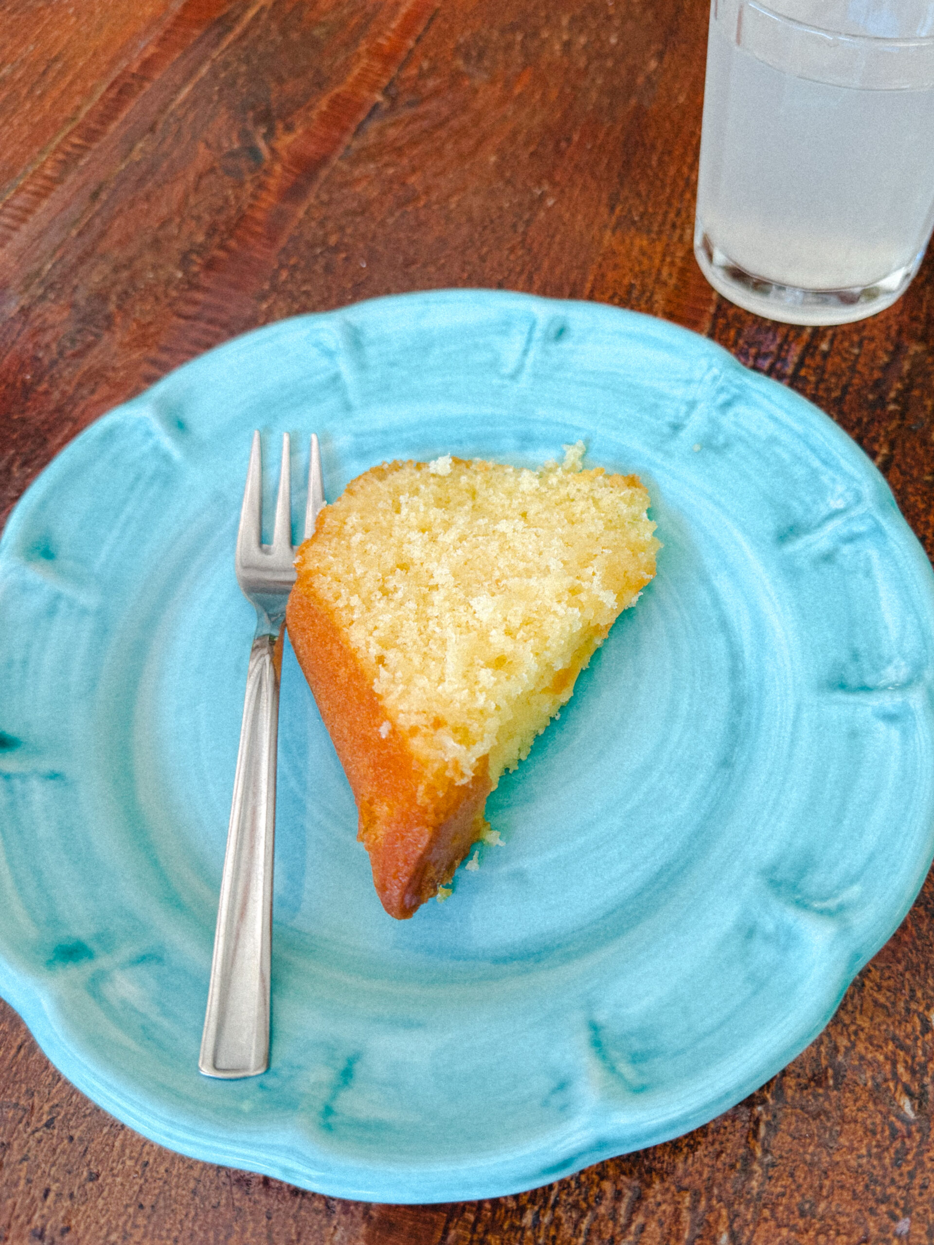 Fresh lemon pound cake served during an Amalfi Coast lemon farm tour in Italy.